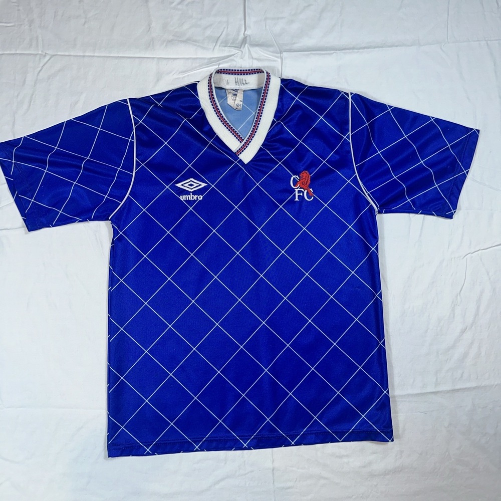 Vintage‎ 1987-89 Umbro Chelsea FC Home Shirt Youth L 30-32 Made England